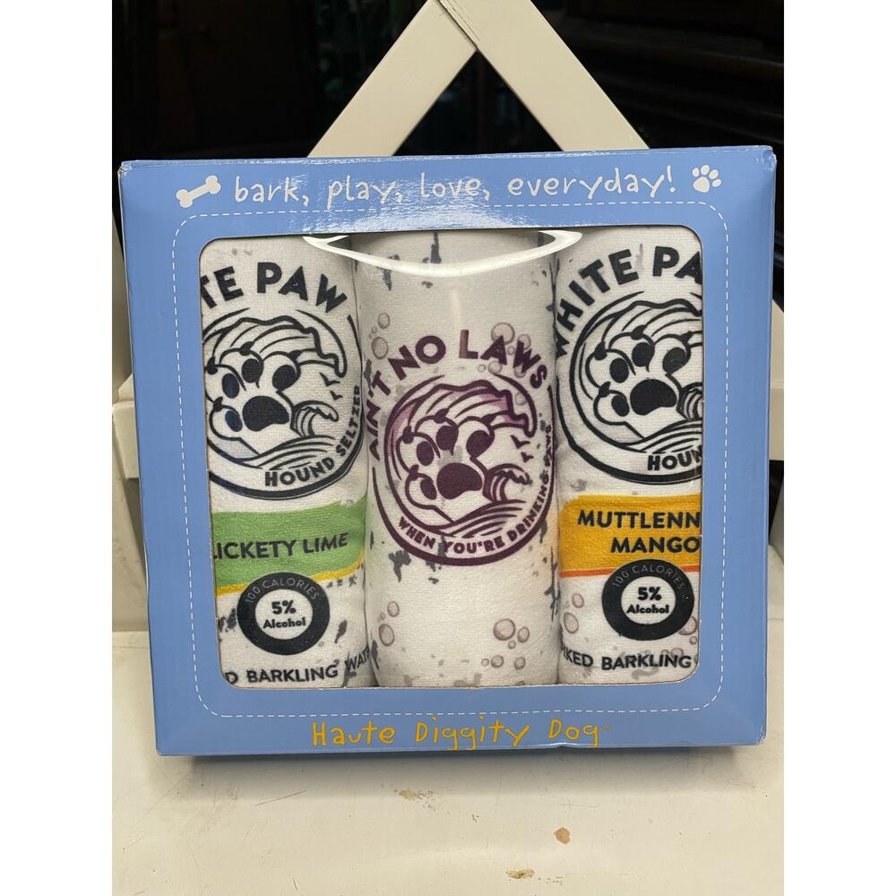 SALE!! NEW Haute Diggity DogWhite Paw Hound Seltzer 3 Pack